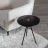 Side table Black Golden 38 x 38 x 50 cm