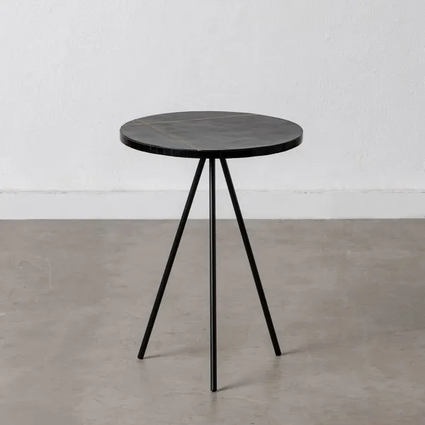 Side table Black Golden 38 x 38 x 43 cm