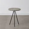 Side table White Black 38 x 38 x 50 cm