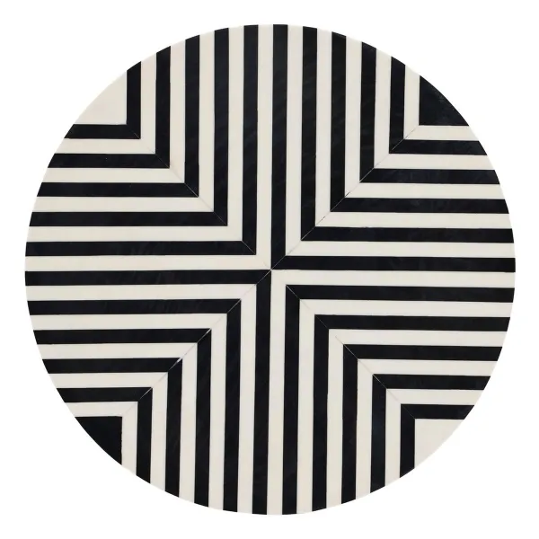 Side table White Black 38 x 38 x 50 cm