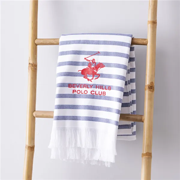 Bath towel Beverly Hills Polo Club Blue White 100% cotton 80 x 165 cm