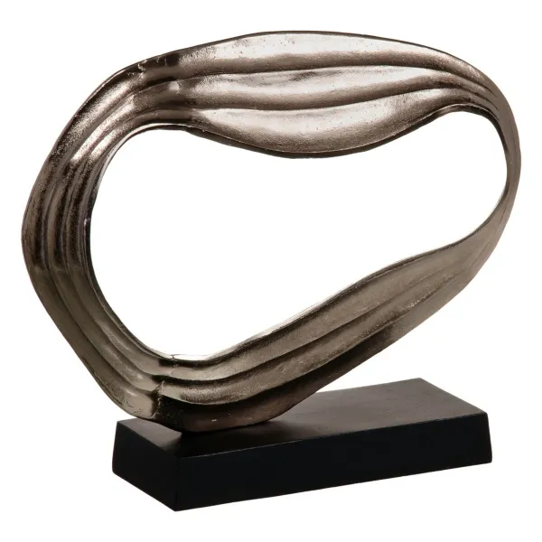 Koristehahmo Musta Hopeinen Alumiini 52 x 15 x 46 cm