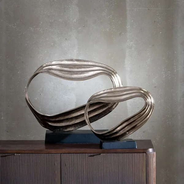 Dekoratyvinė figūrėlė Juoda Sidabras Aliuminis 52 x 15 x 46 cm