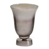 Vase Silver Aluminium Crystal 17 x 17 x 22 cm