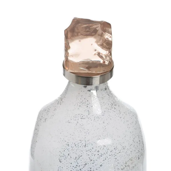 Koristepullo Sininen Hopeinen 12 x 12 x 33 cm Koristeellinen