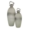 Декоративная бутылка Серый Серебристый 12 x 12 x 36 cm Декоративный