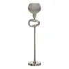 Candleholder Grey Silver Aluminium Crystal 11 x 11 x 56 cm