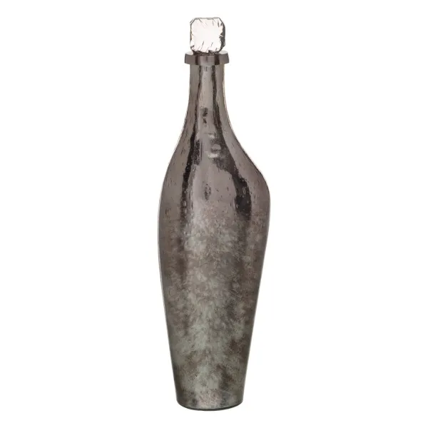 Декоративная бутылка Серебристый 15 x 13 x 54 cm Декоративный