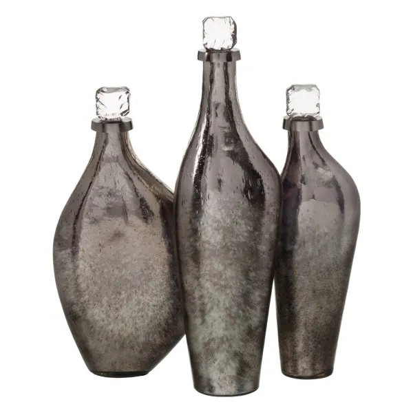 Декоративная бутылка Серебристый 23 x 9 x 43 cm Декоративный