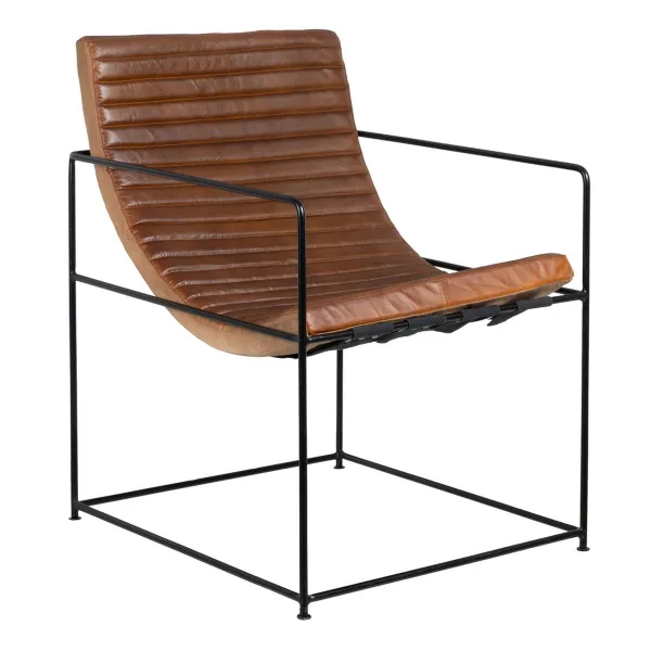 Tugitool Pruun Must 58 x 68 x 75 cm
