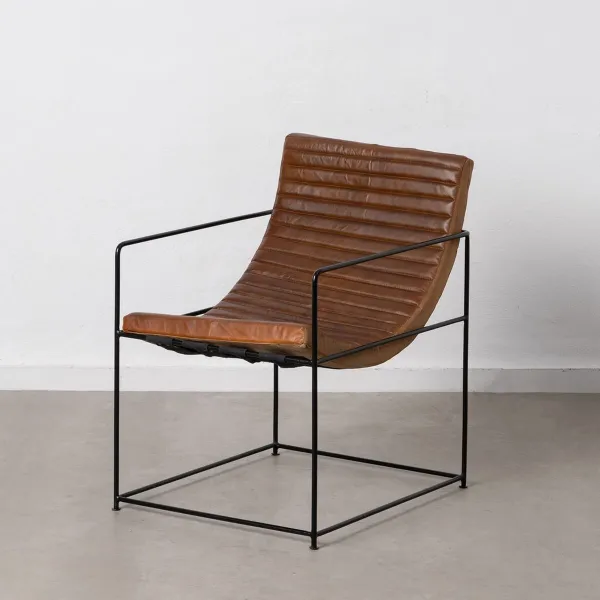 Tugitool Pruun Must 58 x 68 x 75 cm
