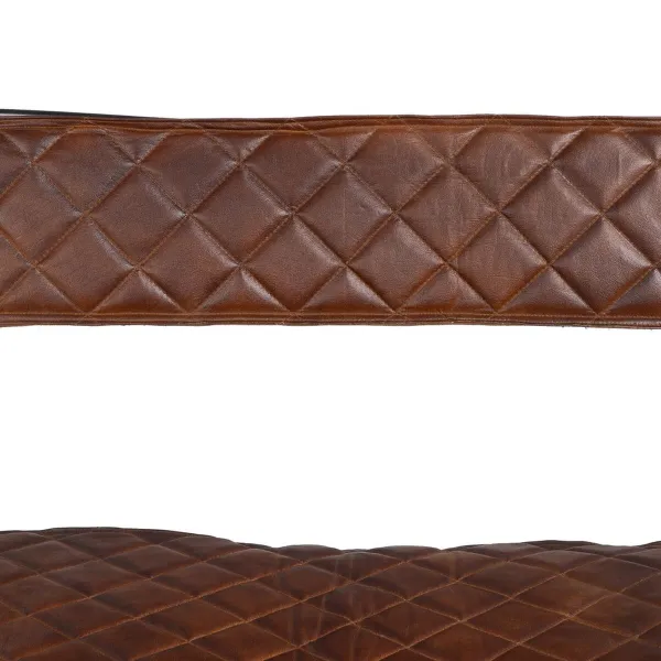 Обеденный стул Коричневый Чёрный Кожа Железо 76 x 75 x 89 cm