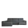 Left long arm chaise longue cover Eysa ROC Dark grey 180 x 120 x 360 cm