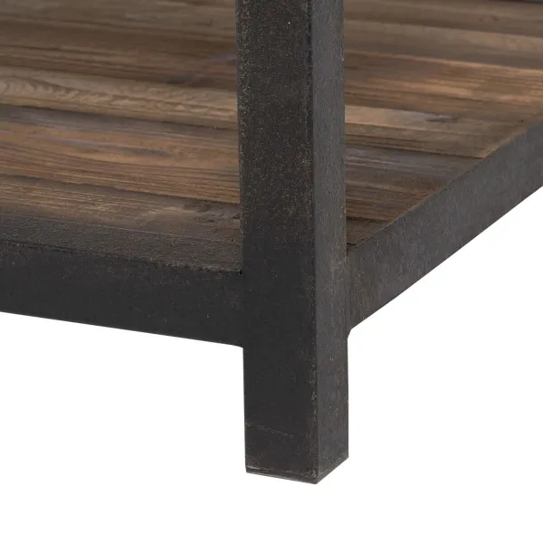 Centrinis stalas Juoda Natūralus 165 x 64 x 55 cm