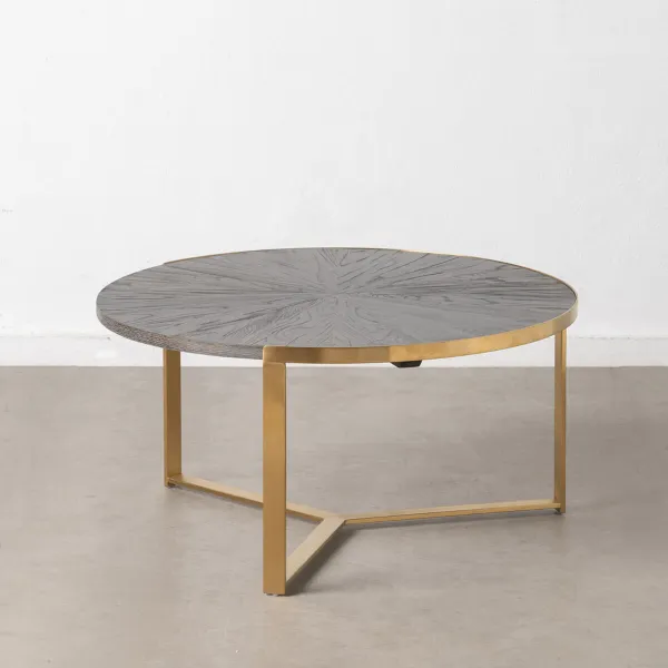 Centre Table Golden Dark brown 90 x 90 x 45 cm