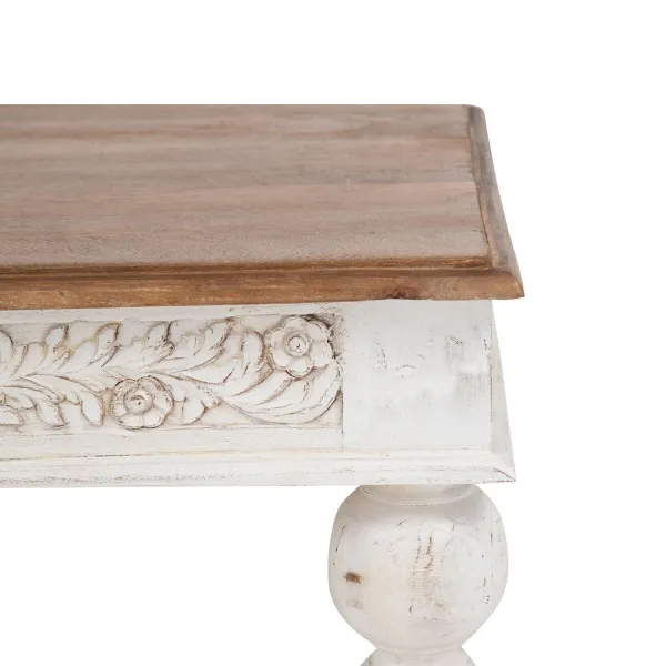 Centre Table White Natural 120 x 70 x 45 cm