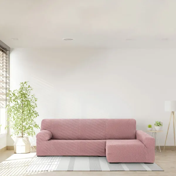 Right long arm chaise longue cover Eysa THOR Pink 170 x 110 x 310 cm