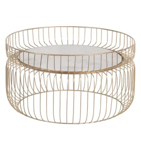 Centrinis stalas Balta Auksinis 72 x 72 x 40 cm