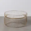 Кофейный столик Белый Позолоченный 72 x 72 x 40 cm
