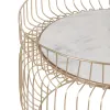 Кофейный столик Белый Позолоченный 72 x 72 x 40 cm