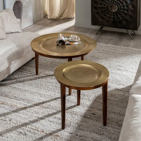 Side table Golden Natural 50 x 50 x 52,5 cm