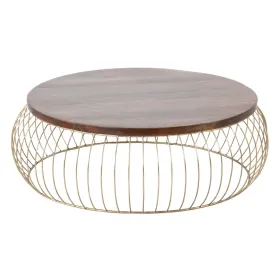 Centrinis stalas Auksinis Natūralus 103 x 103 x 33 cm
