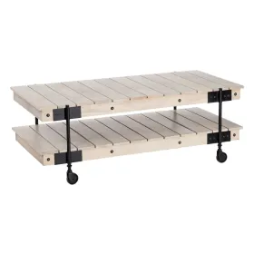 Centrinis stalas Juoda Natūralus 130 x 64 x 48 cm