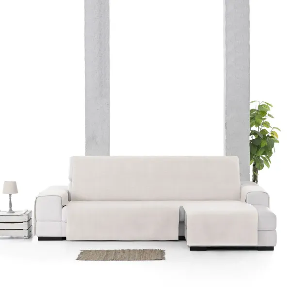 Right short arm chaise longue cover Eysa LEVANTE White 100 x 110 x 240 cm