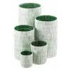 Candleholder Green Crystal Cement 10 x 10 x 13 cm