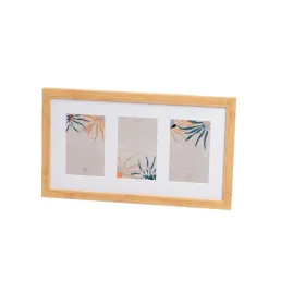 Photo frame White Natural Crystal MDF Wood