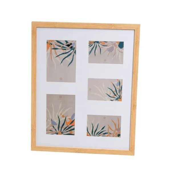 Photo frame White Natural Crystal MDF Wood