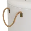 Stool with storage White Black Purple 40 x 40 x 42 cm