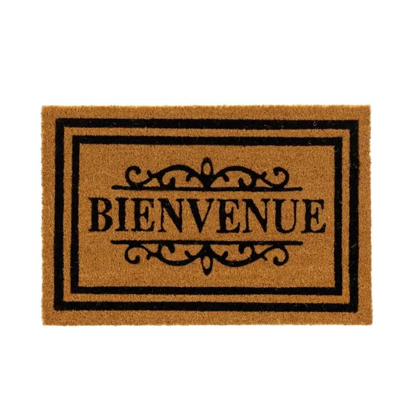 Durų kilimėlis BIENVENUE Ruda Juoda PVC Kokoso pluoštas 60 x 40 x 1,5 cm