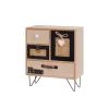 Lādīte HEARTS Balts Melns Dabisks Koks Nūja Plastmasa Koks MDF 22 x 10 x 25 cm