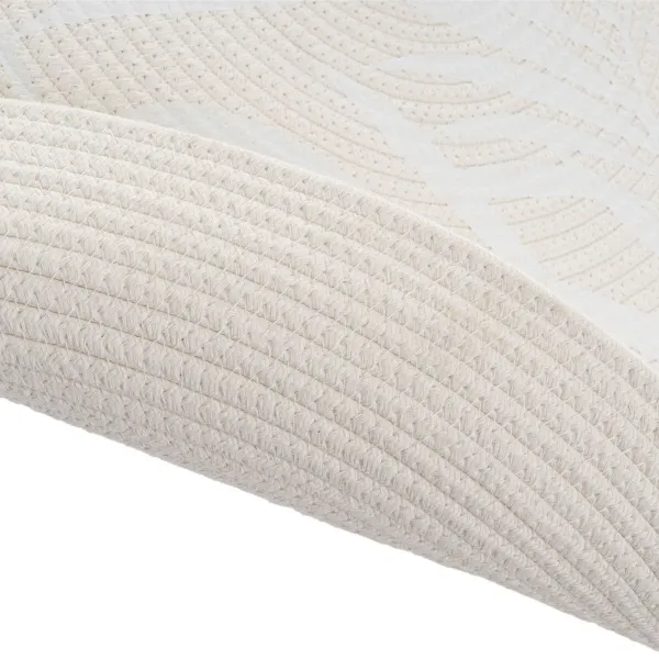 Carpet White Beige 90 x 90 x 0,5 cm