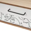 Шкатулка ONE LINE Белый Чёрный Натуральный Деревянный MDF 39 x 10 x 11 cm