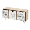 Korurasia ONE LINE Valkoinen Musta Luonnollinen Puu MDF 40 x 12 x 20 cm
