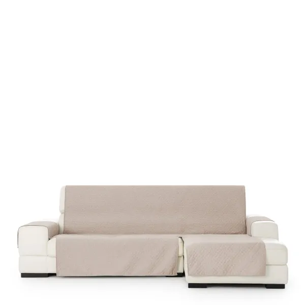 Right short arm chaise longue cover Eysa SILVER Beige 100 x 110 x 240 cm