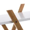 Kylpyhuonehyllyt Valkoinen Luonnollinen 125 x 30 x 103 cm