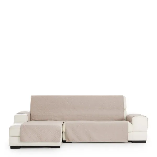 Right short arm chaise longue cover Eysa SILVER Beige 100 x 110 x 240 cm