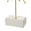 Подсвечник Белый Позолоченный Керамика Железо 18,4 x 8,4 x 29,1 cm