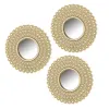 Sienas spogulis Bronza 26 x 2 x 26 cm (3 gb.)