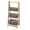 Bathroom Shelves Grey Natural 45 x 34 x 109 cm
