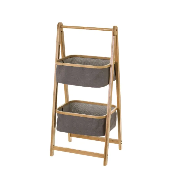 Bathroom Shelves Grey Natural 45 x 36 x 98 cm