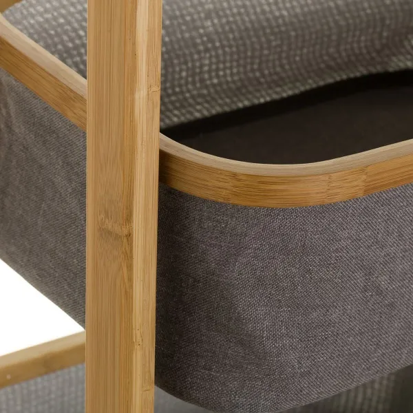 Bathroom Shelves Grey Natural 45 x 36 x 98 cm