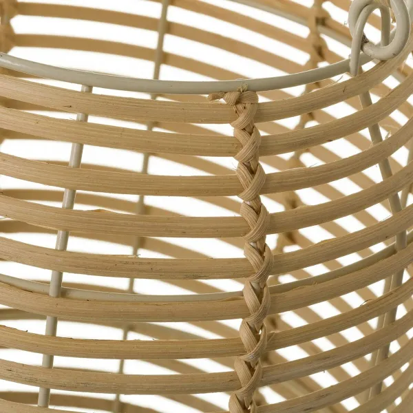 Lantern Natural Iron Rattan 21 x 21 x 32 cm