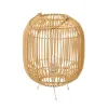 Desk lamp Natural Metal Rattan 40 W 220-240 V 27 x 27 x 35 cm