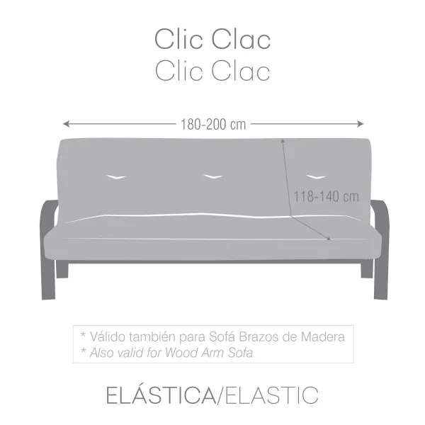 Sofa Cover Eysa ULISES Grey 140 x 100 x 200 cm