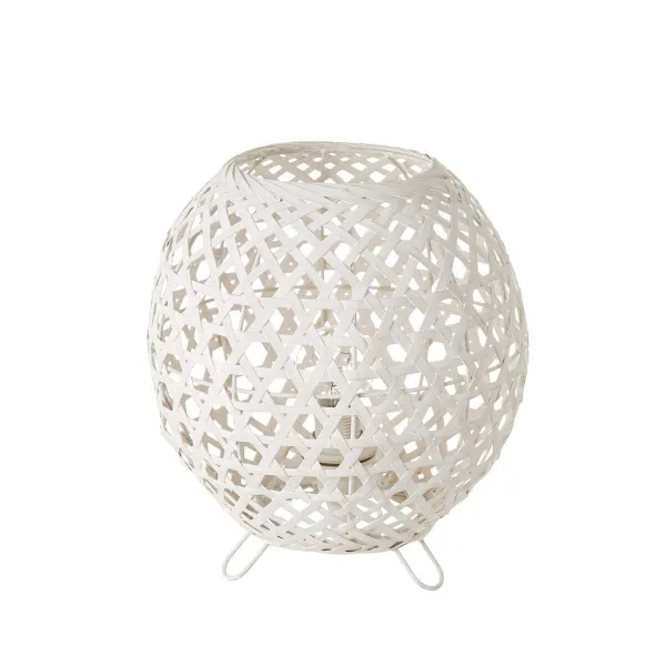 Pöytälamppu Valkoinen Metalli Bambu 40 W 220-240 V 20 x 20 x 23 cm