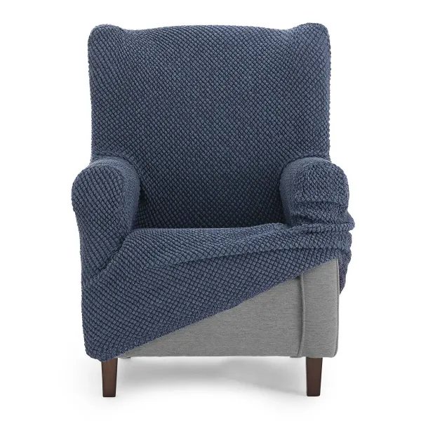 Wingback chair cover Eysa THOR Blue 80 x 110 x 90 cm